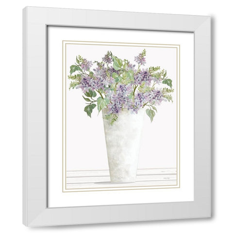 Lilacs I White Modern Wood Framed Art Print with Double Matting by Jacobs, Cindy