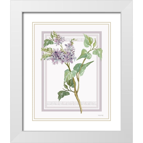 Lilacs V White Modern Wood Framed Art Print with Double Matting by Jacobs, Cindy