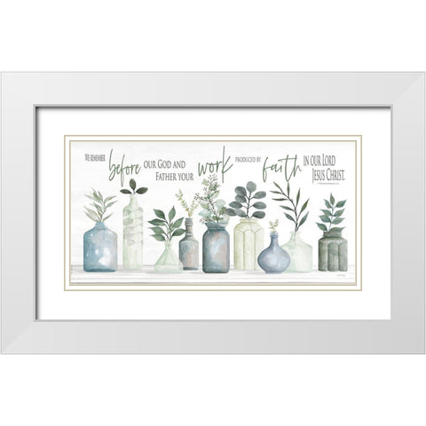 We Remember White Modern Wood Framed Art Print with Double Matting by Jacobs, Cindy