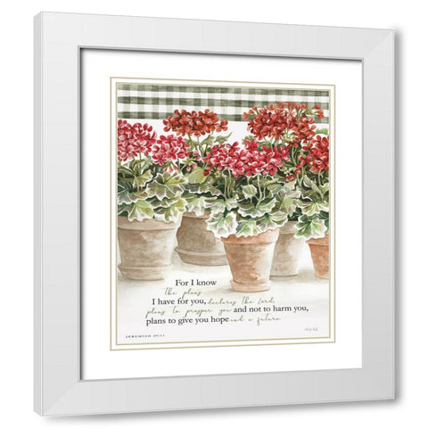 For I Know White Modern Wood Framed Art Print with Double Matting by Jacobs, Cindy