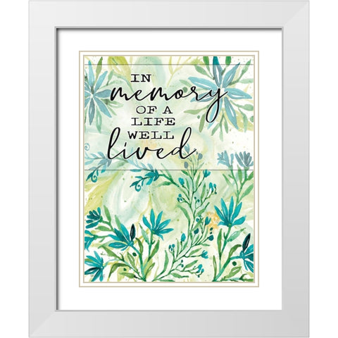 A Life Well Lived White Modern Wood Framed Art Print with Double Matting by Jacobs, Cindy