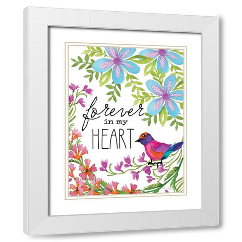 Forever in My Heart White Modern Wood Framed Art Print with Double Matting by Jacobs, Cindy