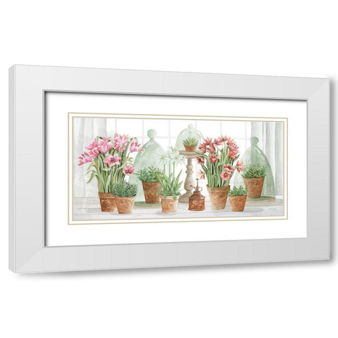 Terracotta Collection I White Modern Wood Framed Art Print with Double Matting by Jacobs, Cindy