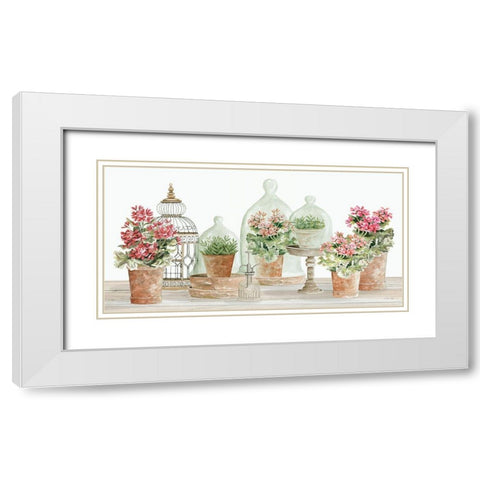 Terracotta Collection II White Modern Wood Framed Art Print with Double Matting by Jacobs, Cindy