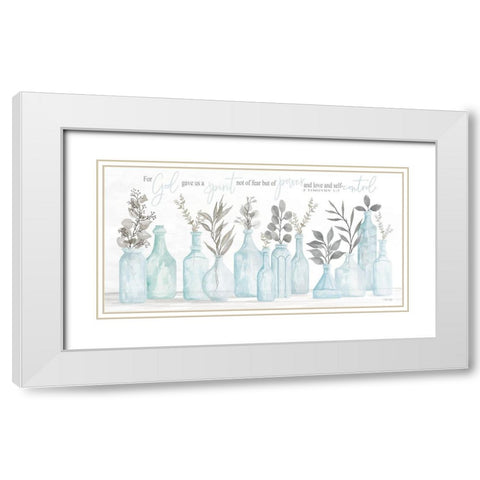 For God Gave Us a Spirit White Modern Wood Framed Art Print with Double Matting by Jacobs, Cindy