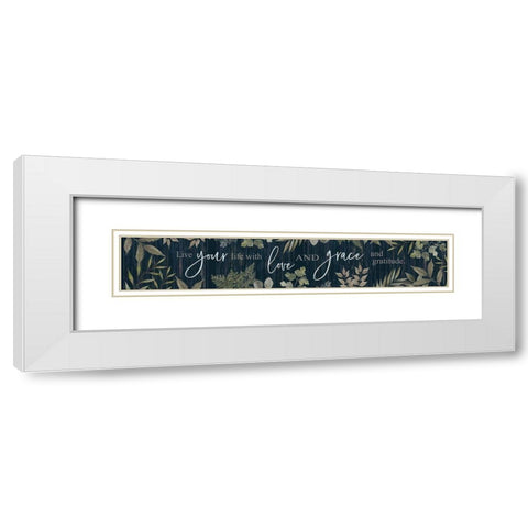 Live Your Life II White Modern Wood Framed Art Print with Double Matting by Jacobs, Cindy