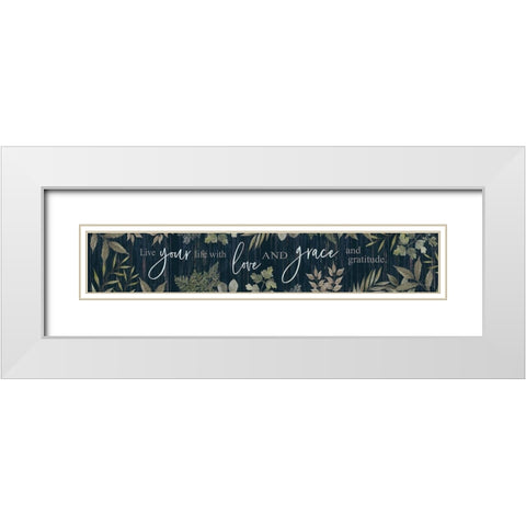 Live Your Life II White Modern Wood Framed Art Print with Double Matting by Jacobs, Cindy