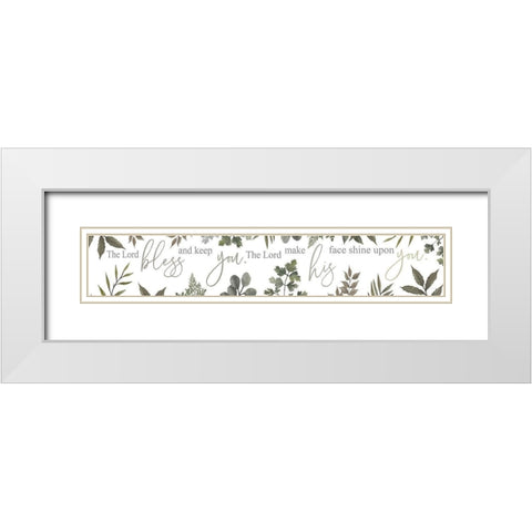 Bless and Keep You I White Modern Wood Framed Art Print with Double Matting by Jacobs, Cindy