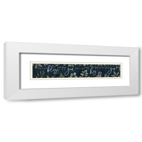 Bless and Keep You I White Modern Wood Framed Art Print with Double Matting by Jacobs, Cindy