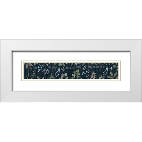 Bless and Keep You I White Modern Wood Framed Art Print with Double Matting by Jacobs, Cindy