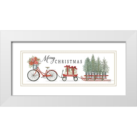 Christmas Delivery Trio White Modern Wood Framed Art Print with Double Matting by Jacobs, Cindy