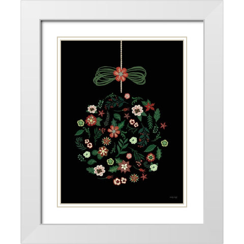 Christmas Ornament I White Modern Wood Framed Art Print with Double Matting by Jacobs, Cindy