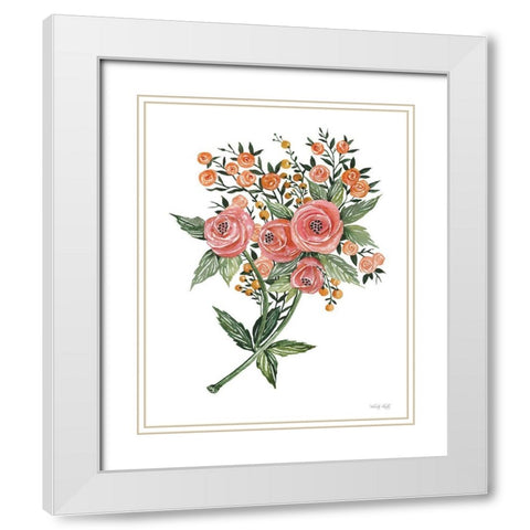 Botanical Ranunculus White Modern Wood Framed Art Print with Double Matting by Jacobs, Cindy