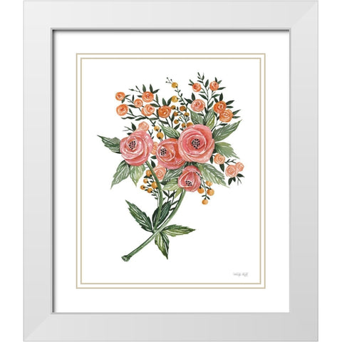 Botanical Ranunculus White Modern Wood Framed Art Print with Double Matting by Jacobs, Cindy