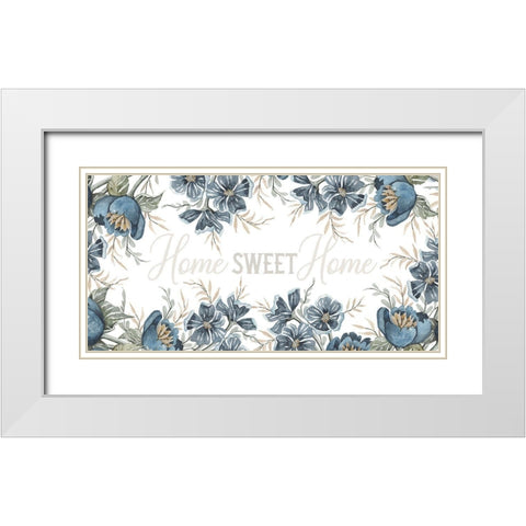 Home Sweet Home White Modern Wood Framed Art Print with Double Matting by Jacobs, Cindy