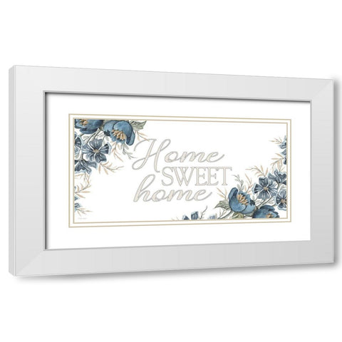 Home Sweet Home White Modern Wood Framed Art Print with Double Matting by Jacobs, Cindy