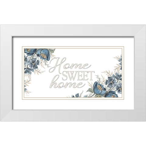 Home Sweet Home White Modern Wood Framed Art Print with Double Matting by Jacobs, Cindy