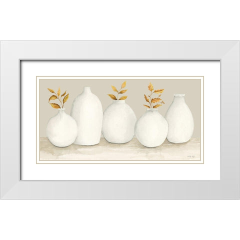 Autumn Still Life I White Modern Wood Framed Art Print with Double Matting by Jacobs, Cindy