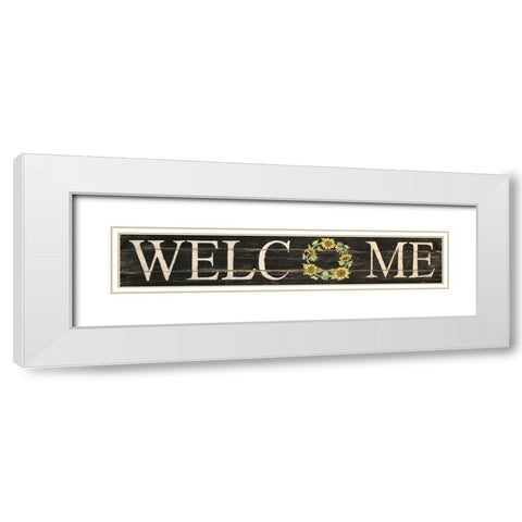 Welcome 1 White Modern Wood Framed Art Print with Double Matting by Jacobs, Cindy