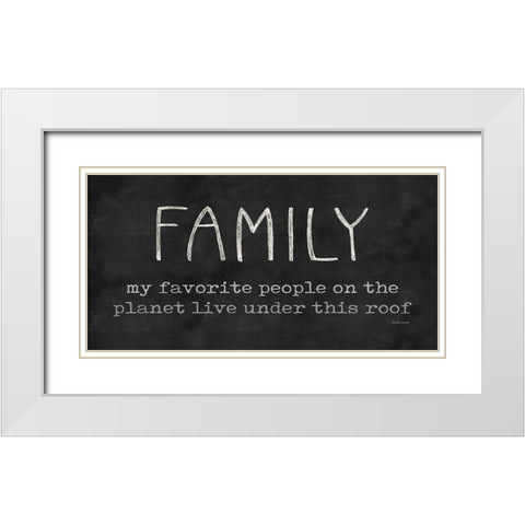 Family - My Favorite People White Modern Wood Framed Art Print with Double Matting by Jacobs, Cindy