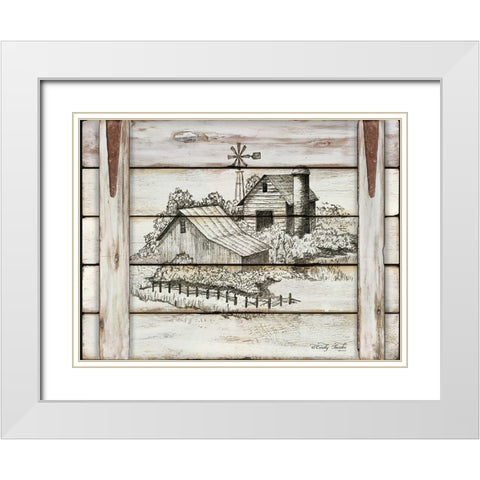 Down on the Farm White Modern Wood Framed Art Print with Double Matting by Jacobs, Cindy