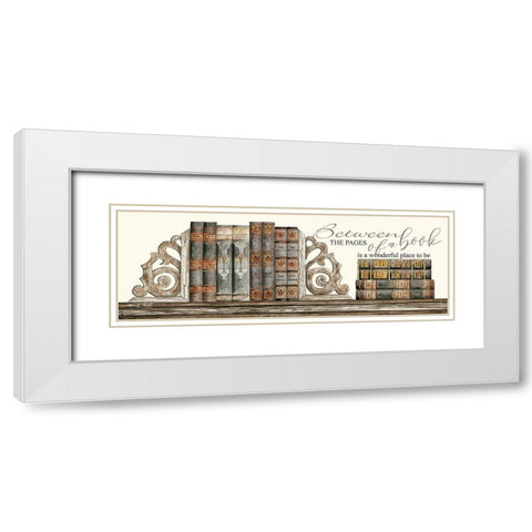 Between the Pages of a Book White Modern Wood Framed Art Print with Double Matting by Jacobs, Cindy