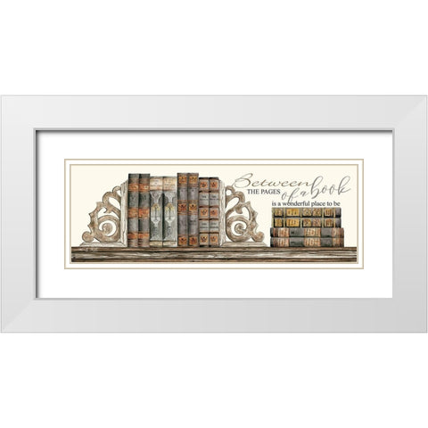 Between the Pages of a Book White Modern Wood Framed Art Print with Double Matting by Jacobs, Cindy