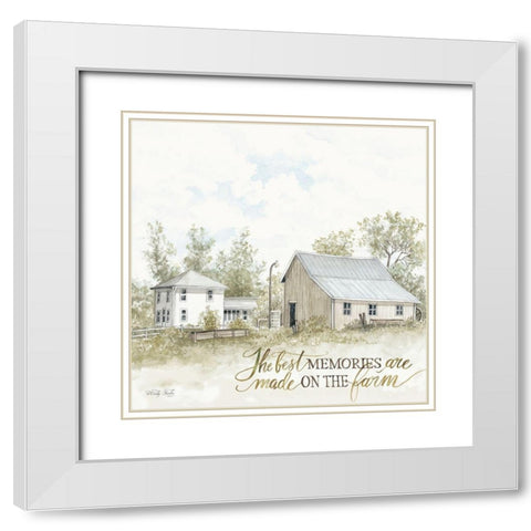 The Best Memories White Modern Wood Framed Art Print with Double Matting by Jacobs, Cindy