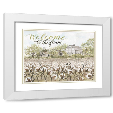 Welcome to the Farm White Modern Wood Framed Art Print with Double Matting by Jacobs, Cindy