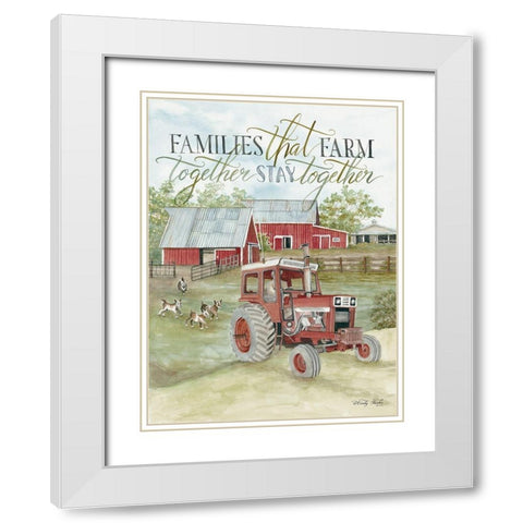 Families that Farm Together White Modern Wood Framed Art Print with Double Matting by Jacobs, Cindy