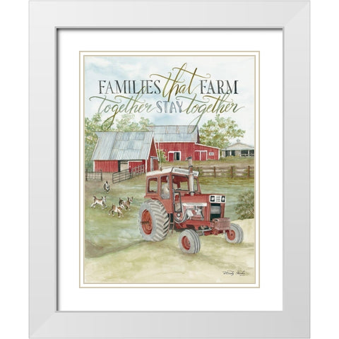 Families that Farm Together White Modern Wood Framed Art Print with Double Matting by Jacobs, Cindy