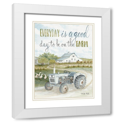 Good Day White Modern Wood Framed Art Print with Double Matting by Jacobs, Cindy