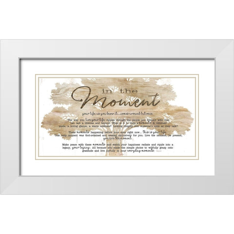 In the Moment White Modern Wood Framed Art Print with Double Matting by Jacobs, Cindy