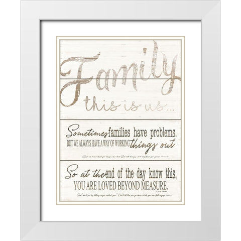 Family - This is Us White Modern Wood Framed Art Print with Double Matting by Jacobs, Cindy