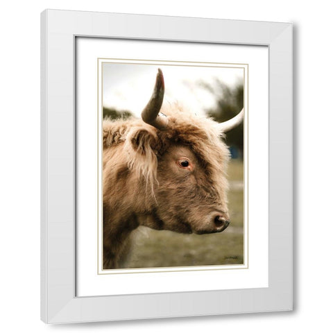 Handsome Henry White Modern Wood Framed Art Print with Double Matting by Diener, Dakota