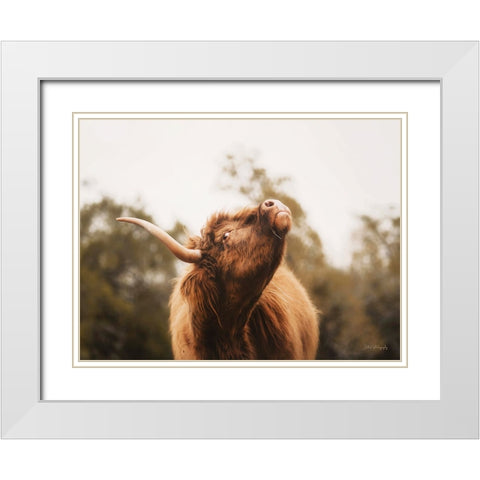 Keep Your Head Up White Modern Wood Framed Art Print with Double Matting by Diener, Dakota