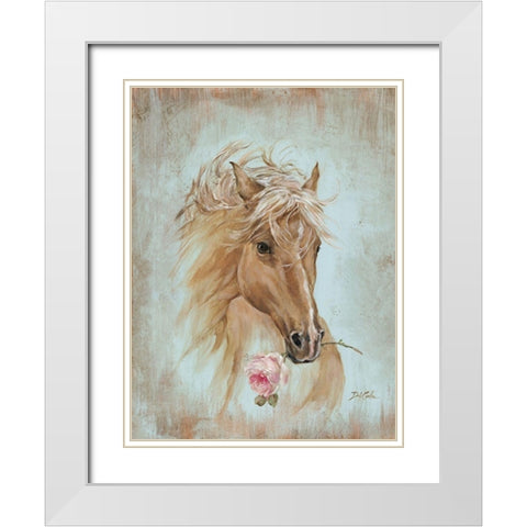 Run for the Rose White Modern Wood Framed Art Print with Double Matting by Coules, Debi