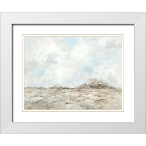 Morning Meadow White Modern Wood Framed Art Print with Double Matting by Coules, Debi