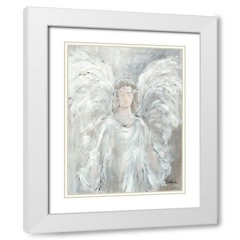 To Be Brave   White Modern Wood Framed Art Print with Double Matting by Coules, Debi