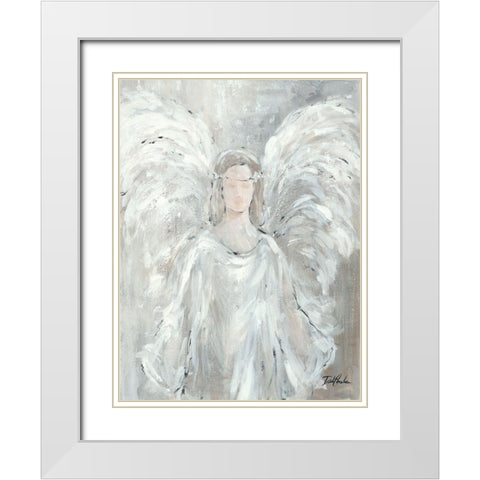 To Be Brave   White Modern Wood Framed Art Print with Double Matting by Coules, Debi