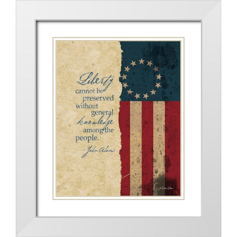 Liberty Cannot Be Preserved White Modern Wood Framed Art Print with Double Matting by Dee Dee