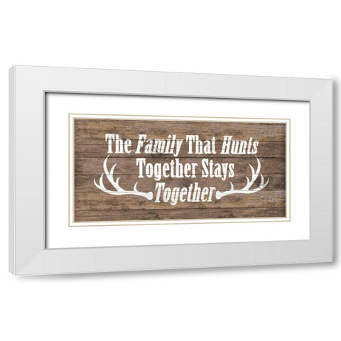 The Family that Hunts White Modern Wood Framed Art Print with Double Matting by Dee Dee