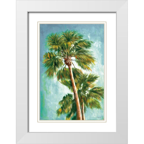 The Coconut Tree II White Modern Wood Framed Art Print with Double Matting by Dee Dee