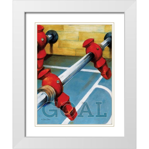 Goal White Modern Wood Framed Art Print with Double Matting by Dee Dee