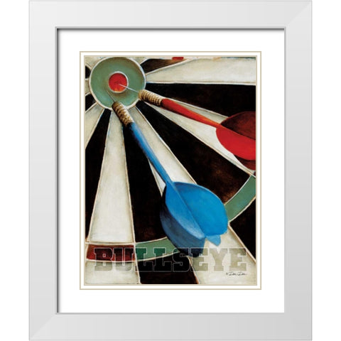 Bullseye White Modern Wood Framed Art Print with Double Matting by Dee Dee