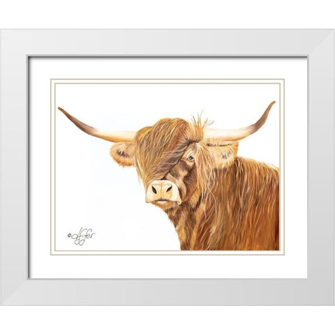 The Philosopher White Modern Wood Framed Art Print with Double Matting by Fifer, Diane