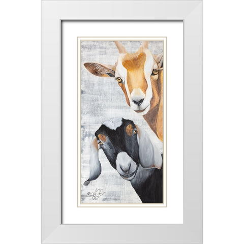 Shenanigans White Modern Wood Framed Art Print with Double Matting by Fifer, Diane