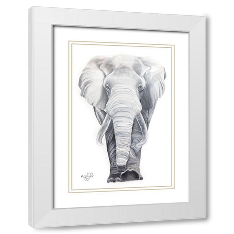 What Big Ears I Have White Modern Wood Framed Art Print with Double Matting by Fifer, Diane
