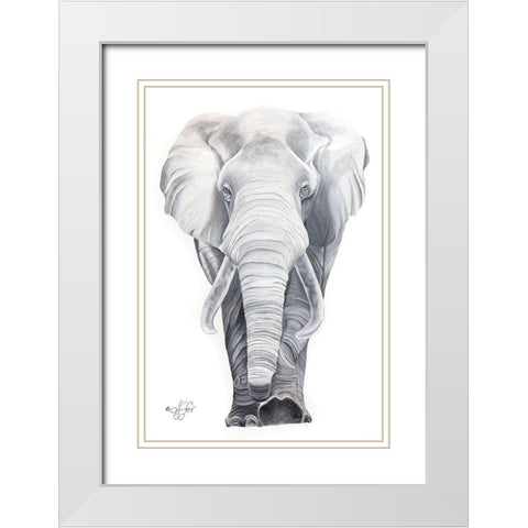 What Big Ears I Have White Modern Wood Framed Art Print with Double Matting by Fifer, Diane