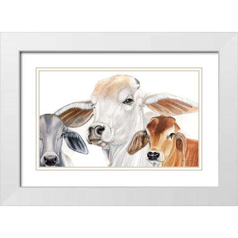 Ranch Life   White Modern Wood Framed Art Print with Double Matting by Fifer, Diane